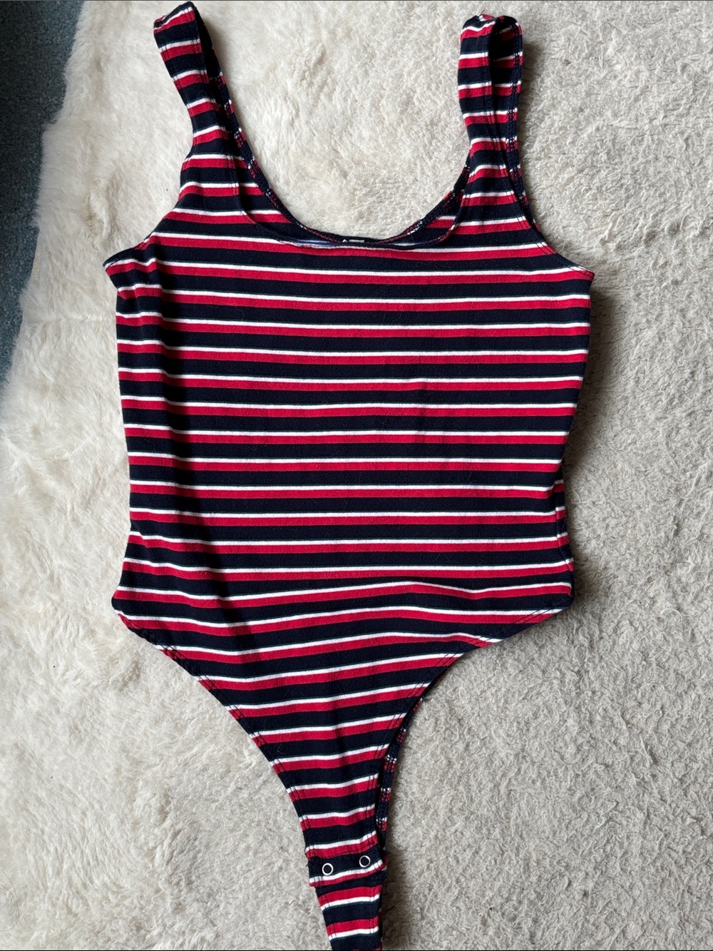 Striped Red, White & Blue Bodysuit